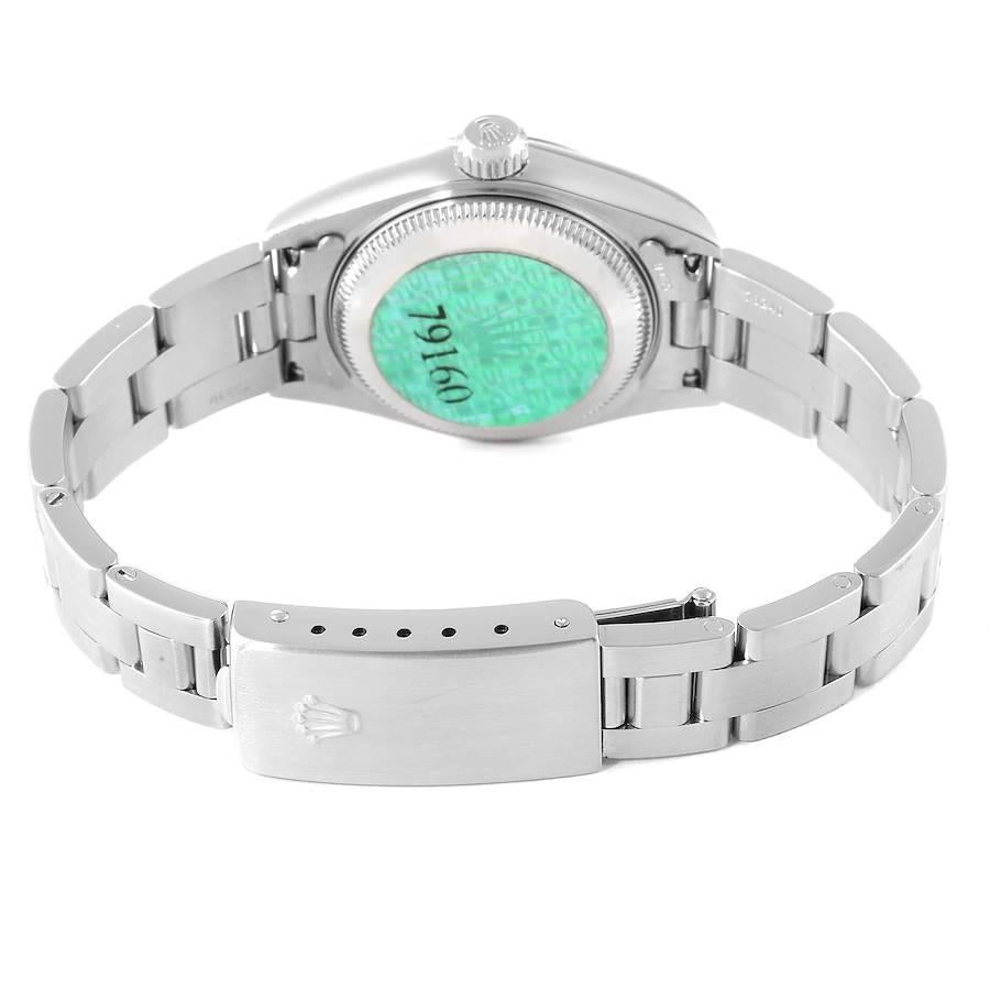 Rolex Date Silver Dial Oyster Bracelet Steel Ladies Watch 79160 Papers 3