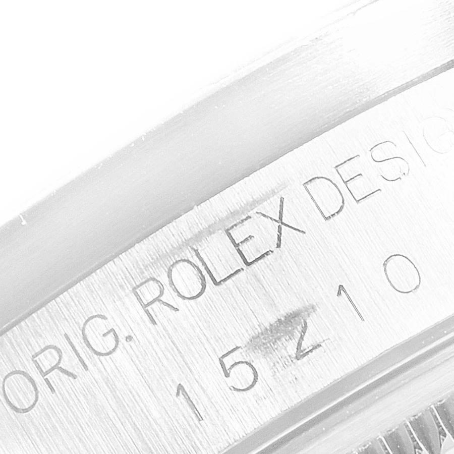 Rolex Date Silver Dial Oyster Bracelet Steel Men's Watch 15210 Box Papers 4
