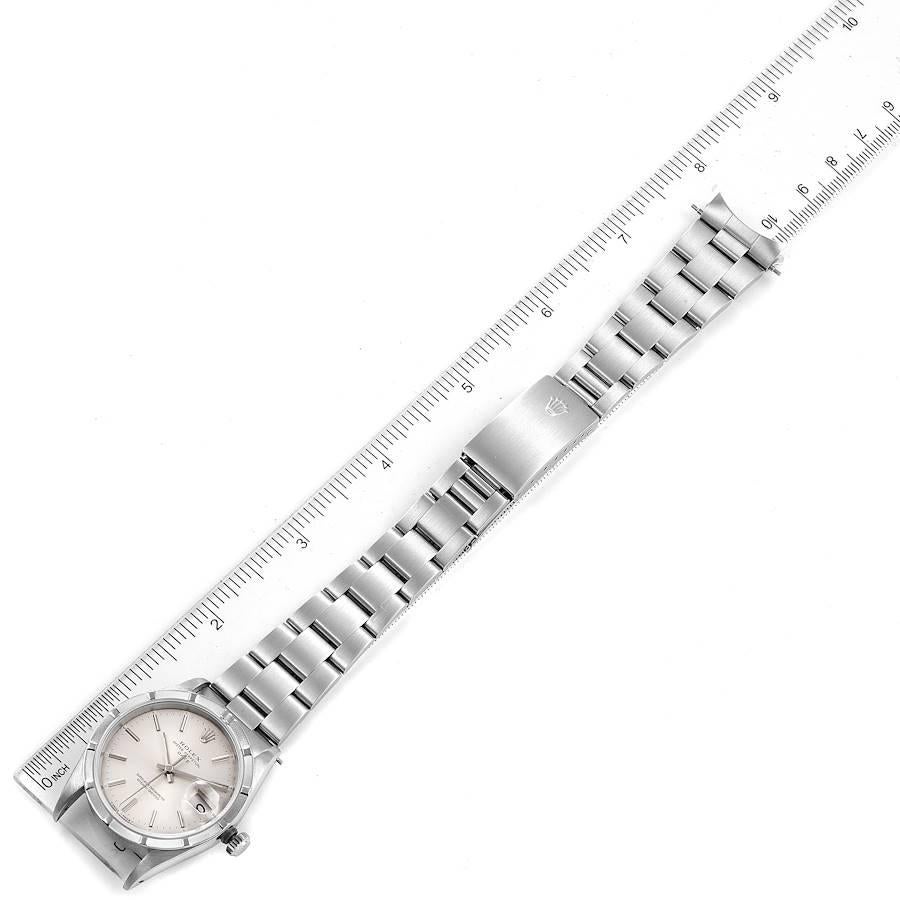 Rolex Date Silver Dial Oyster Bracelet Steel Mens Watch 15210 6
