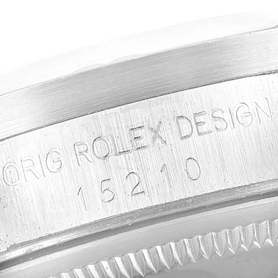 Rolex Date Silver Dial Oyster Bracelet Steel Mens Watch 15210 2
