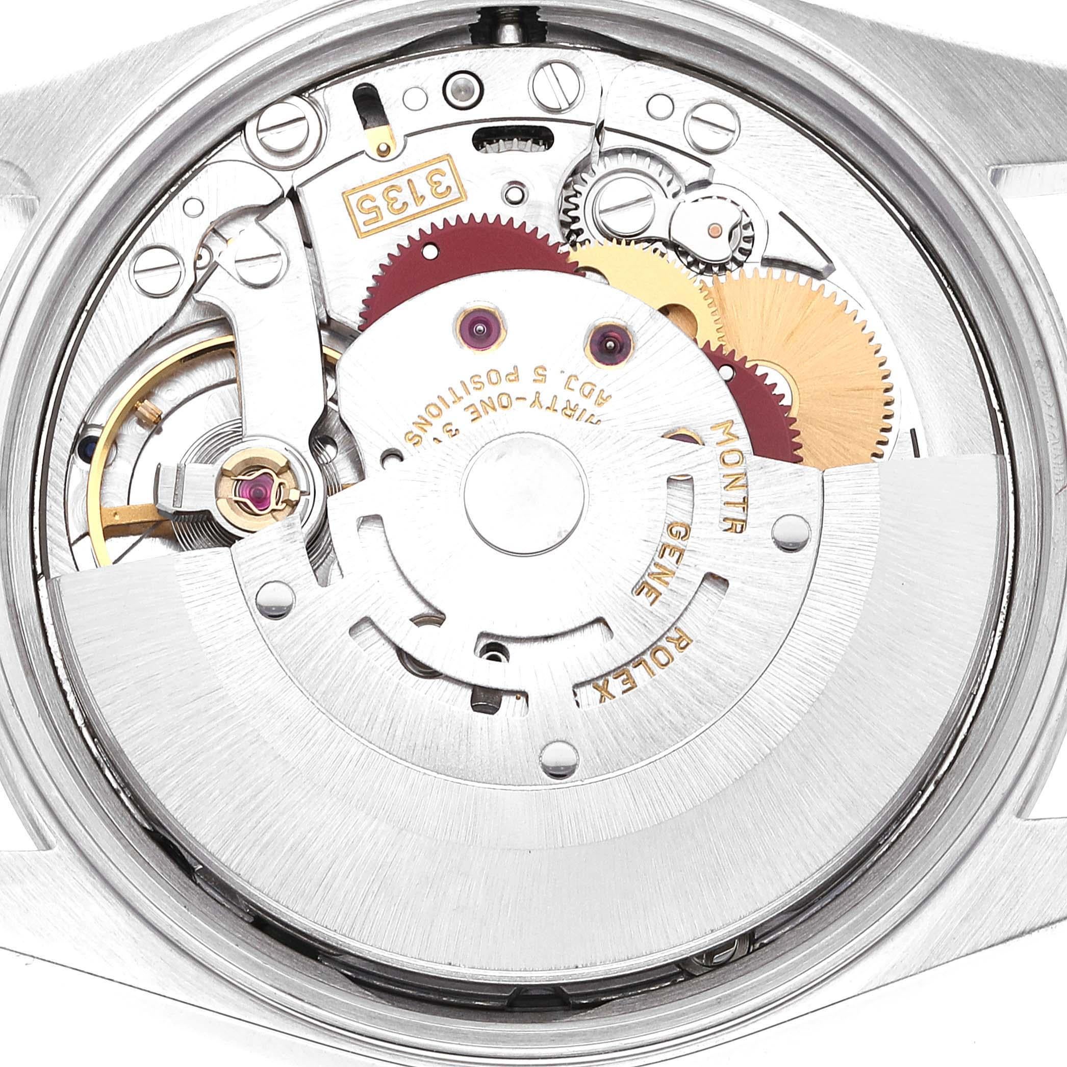 Rolex Date Silber Zifferblatt Rauchglas Lünette Stahl Herrenuhr 15200 im Angebot 4