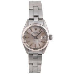 Rolex Date Stainless Steel Automatic Calendar Bracelet Watch
