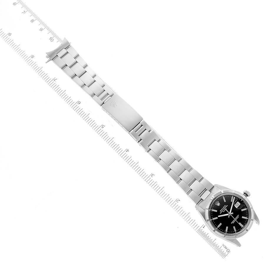 Rolex Date Stainless Steel Black Dial Vintage Mens Watch 15010 3
