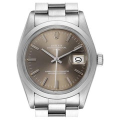 Rolex Date Stainless Steel Grey Sigma Dial Vintage Mens Watch 1500