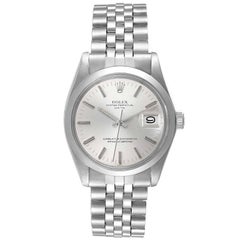 Rolex Date Stainless Steel Silver Dial Vintage Mens Watch 1500