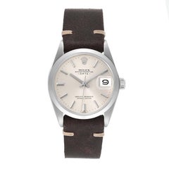 Rolex Date Stainless Steel Silver Dial Vintage Mens Watch 1500