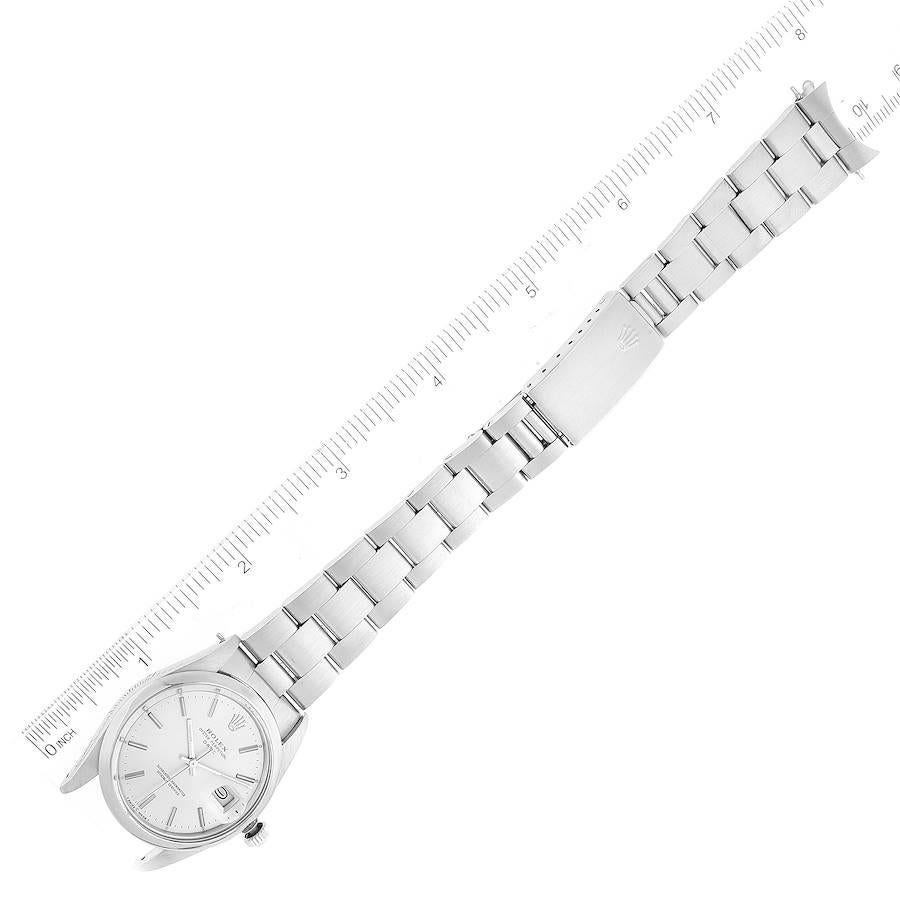 Rolex Date Stainless Steel Silver Dial Vintage Mens Watch 15000 4