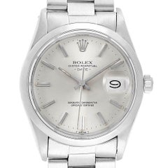 Rolex Date Stainless Steel Silver Dial Vintage Men’s Watch 15000