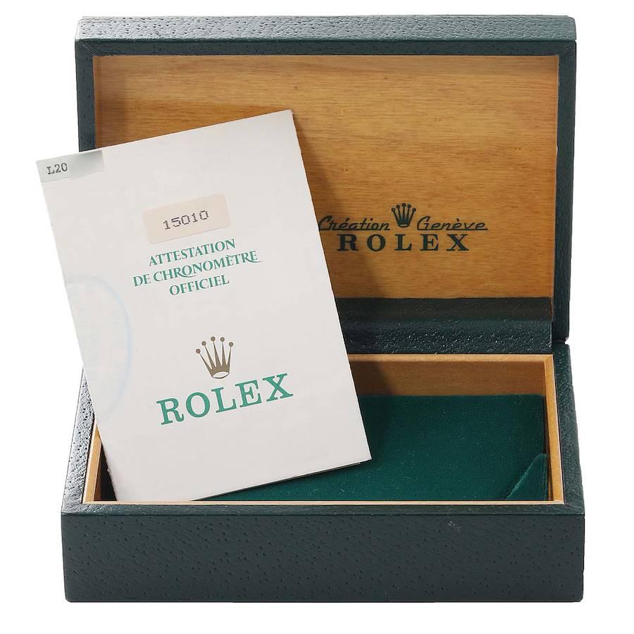 Rolex Date Stainless Steel Silver Dial Vintage Mens Watch 15010 Box Papers 8