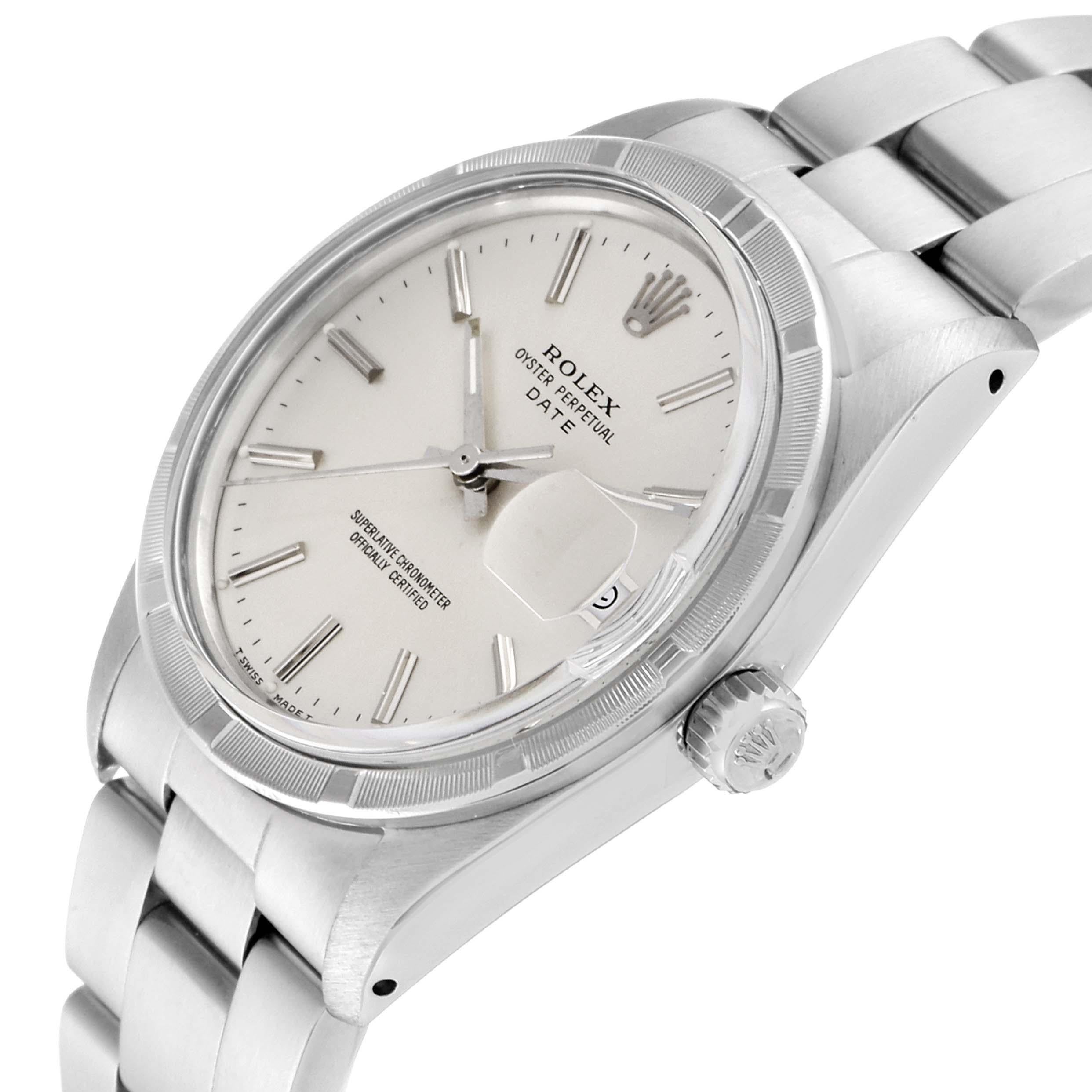 Rolex Date Stainless Steel Silver Dial Vintage Men's Watch 15010 2