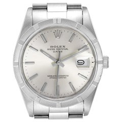 Rolex Date Stainless Steel Silver Dial Vintage Men's Watch 15010