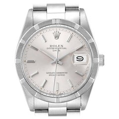 Rolex Date Stainless Steel Silver Dial Vintage Mens Watch 15010