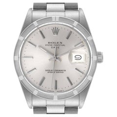 Rolex Date Stainless Steel Silver Dial Vintage Mens Watch 15010