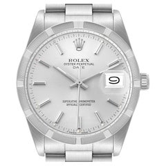 Rolex Date Stainless Steel Silver Dial Vintage Mens Watch 15010