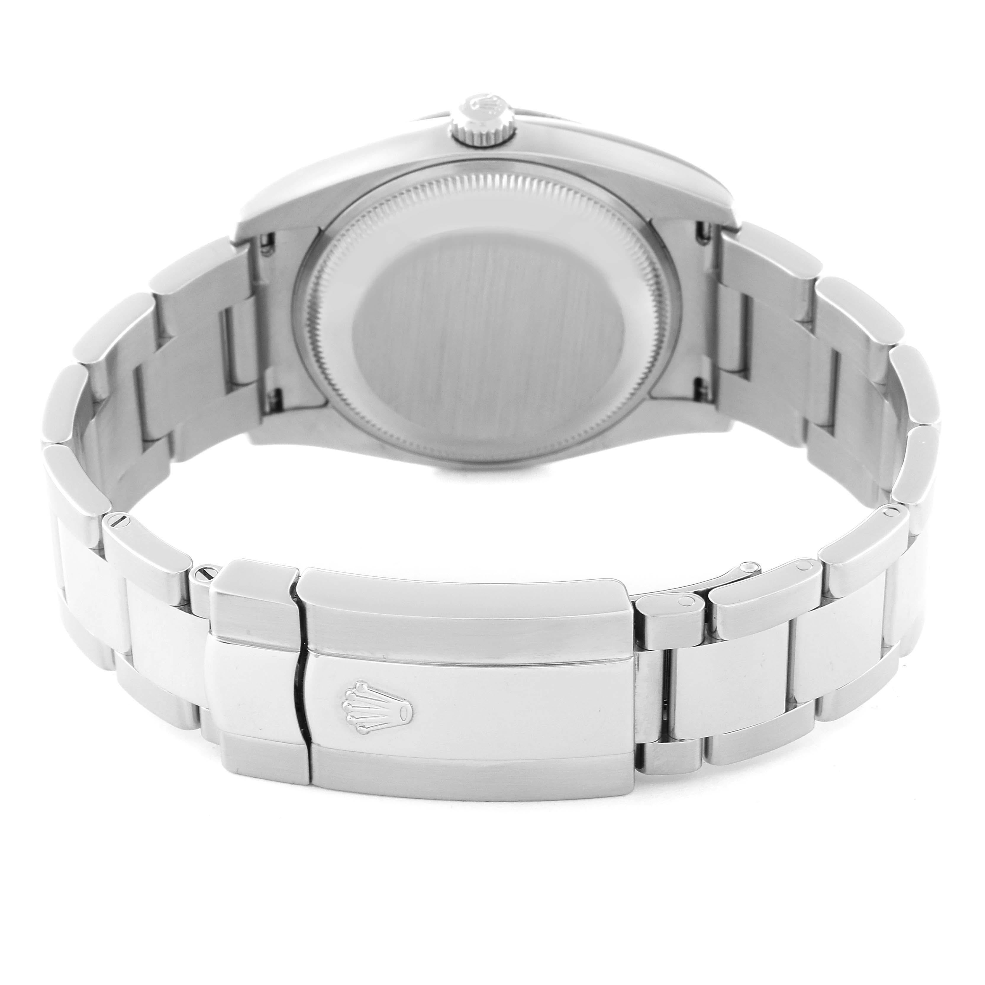 Rolex Date Steel Blue Dial Oyster Bracelet Automatic Mens Watch 115210 8