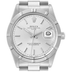 Rolex Date Steel Silver Dial Vintage Mens Watch 15010