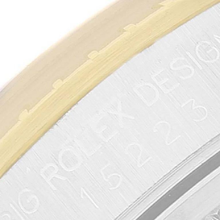 Rolex Date Steel Yellow Gold Baton Dial Oyster Bracelet Mens Watch 15223 2