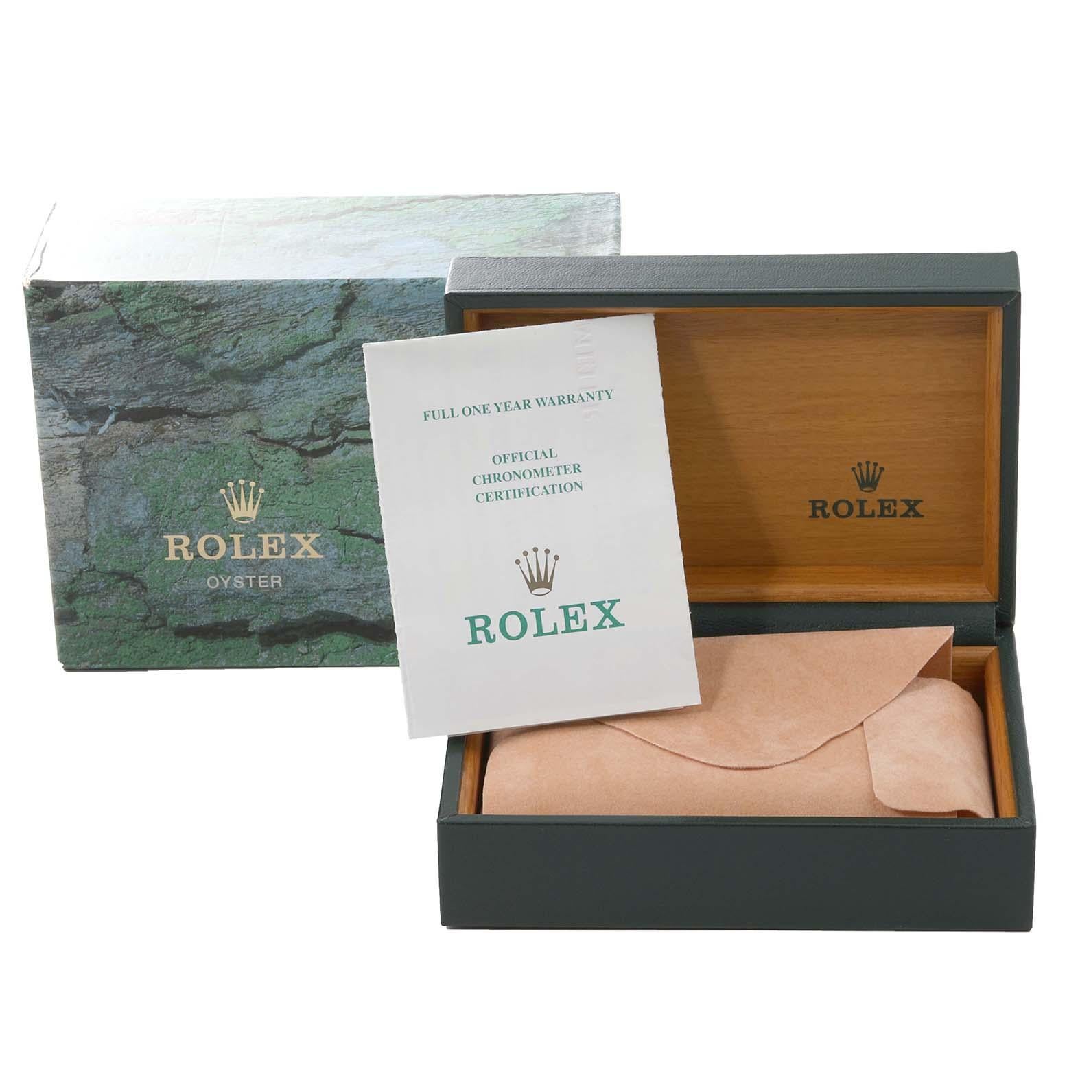 Rolex Date Steel Yellow Gold Black Dial Mens Watch 15223 Box Papers 7