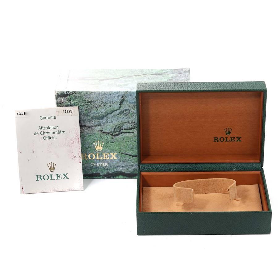 Rolex Date Steel Yellow Gold Blue Dial Mens Watch 15223 Box Papers 8