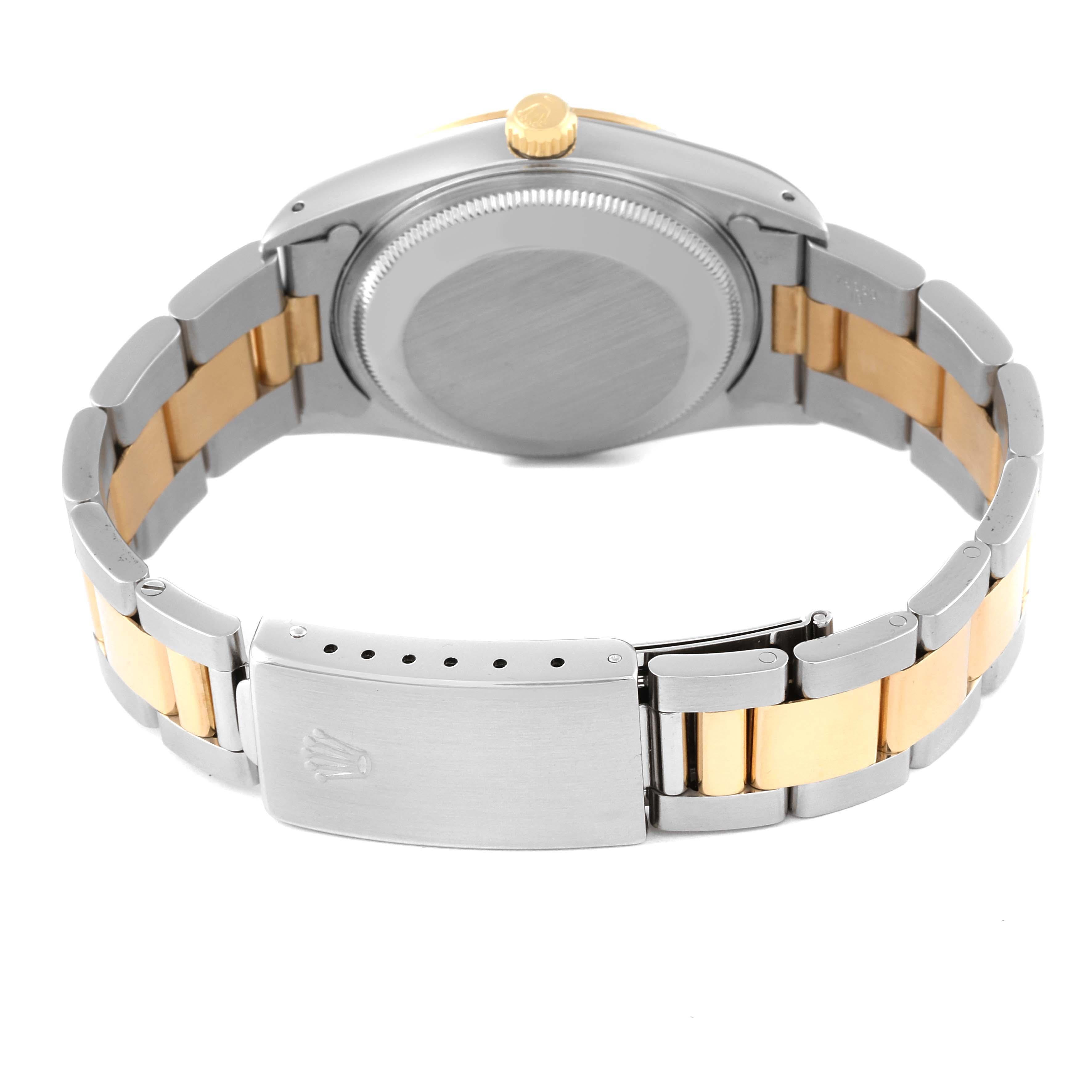 Rolex Date Stahl Gelbgold Blaues Zifferblatt Herrenuhr 15223 6