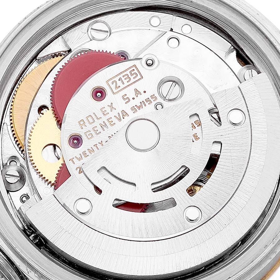 Rolex Date Damenuhr aus Stahl und Gelbgold mit geriffelter Lünette 69173 im Angebot 5