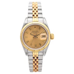 Rolex Date Two Tone 18K Gold/SS Automatic Women's Watch Ref 69173