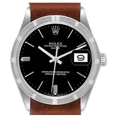 Rolex Date Vintage Black Dial Stainless Steel Mens Watch 1501