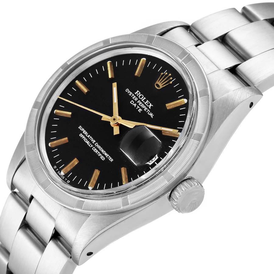 Rolex Date Vintage Black Sigma Dial Stainless Steel Men's Watch 1501 For Sale 2