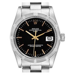 Rolex Date Vintage Black Sigma Dial Stainless Steel Men's Watch 1501