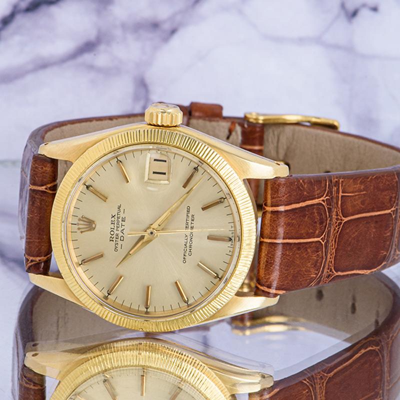 Rolex Date Vintage Yellow Gold 1503 For Sale 2