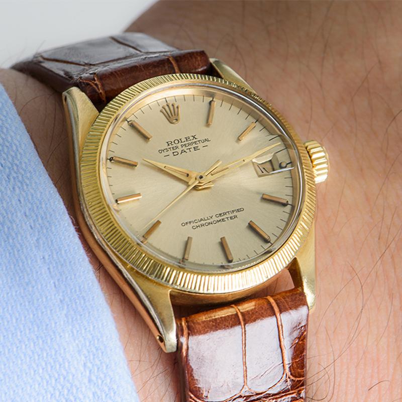Rolex Date Vintage Yellow Gold 1503 For Sale 4