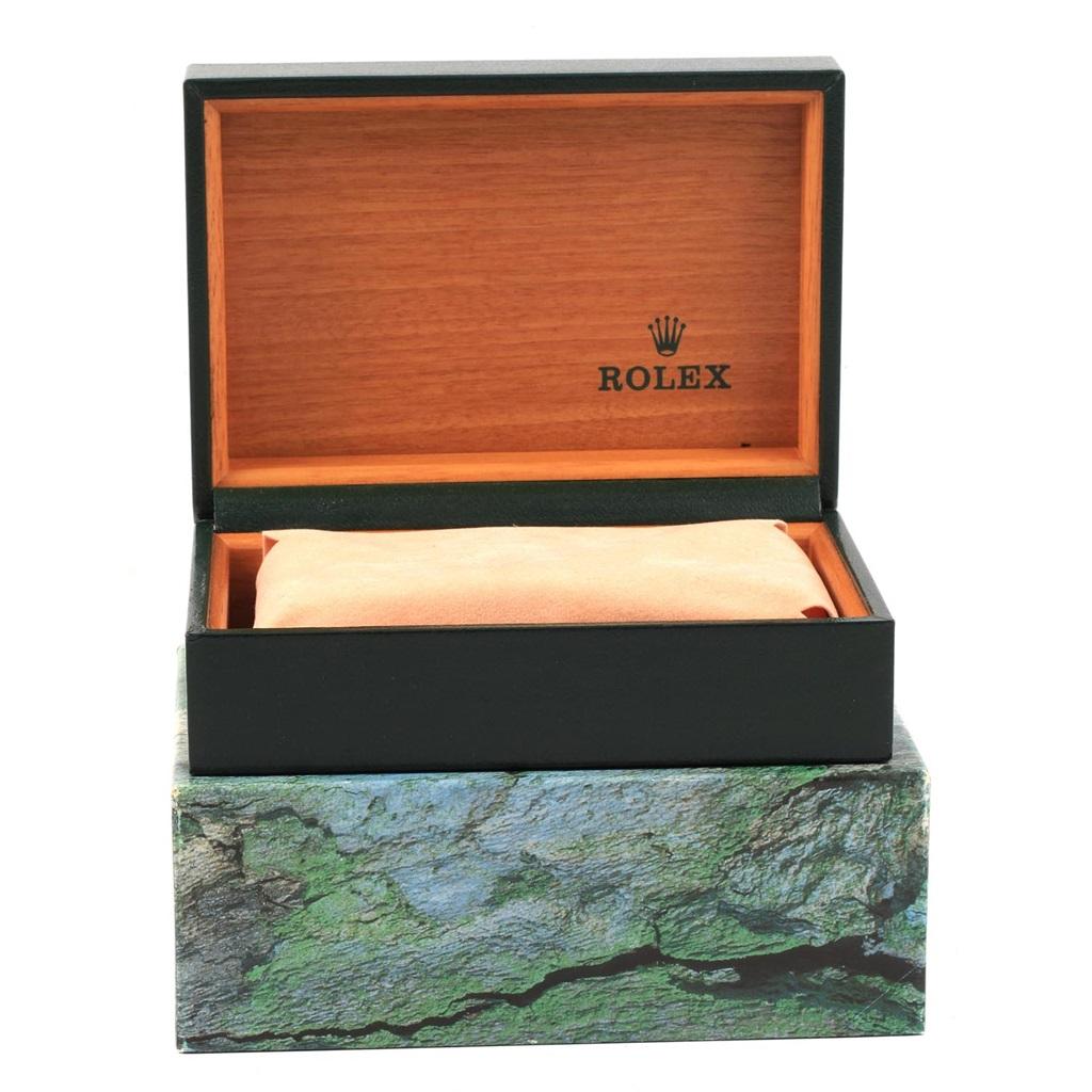Rolex Date White Arabic Dial Smooth Bezel Steel Men's Watch 15200 Box 9