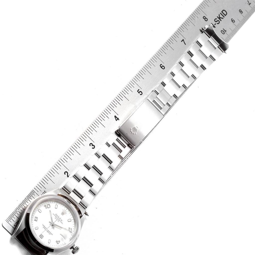 Rolex Date White Arabic Dial Steel Men's Watch 15200 Box 7