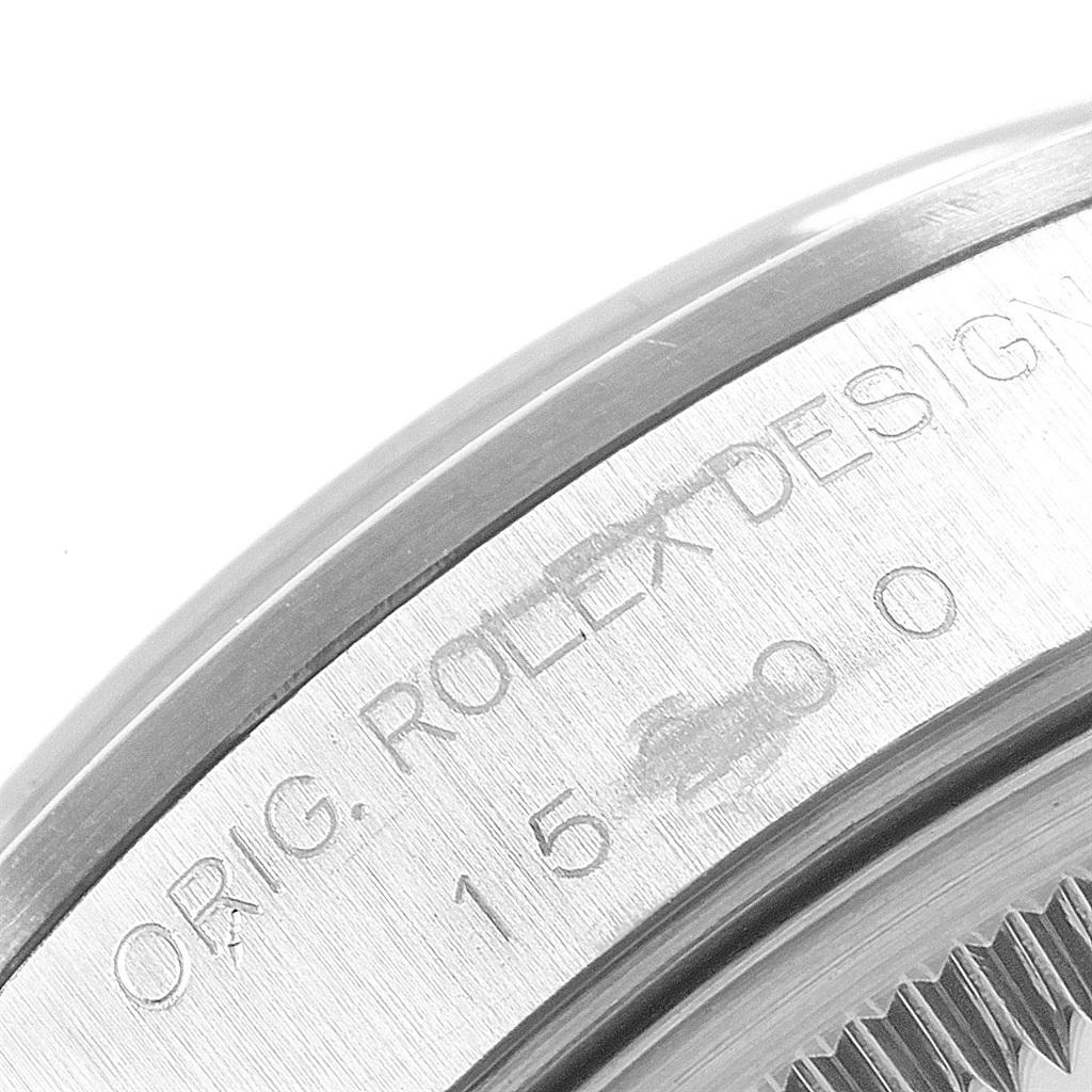 Rolex Date White Arabic Dial Steel Men's Watch 15200 Box 3