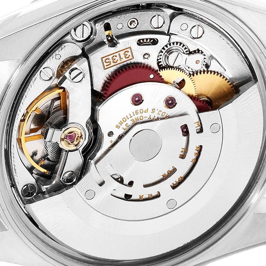 Rolex Date White Dial Engine Turned Bezel Steel Men's Watch 15210 Box For Sale 4