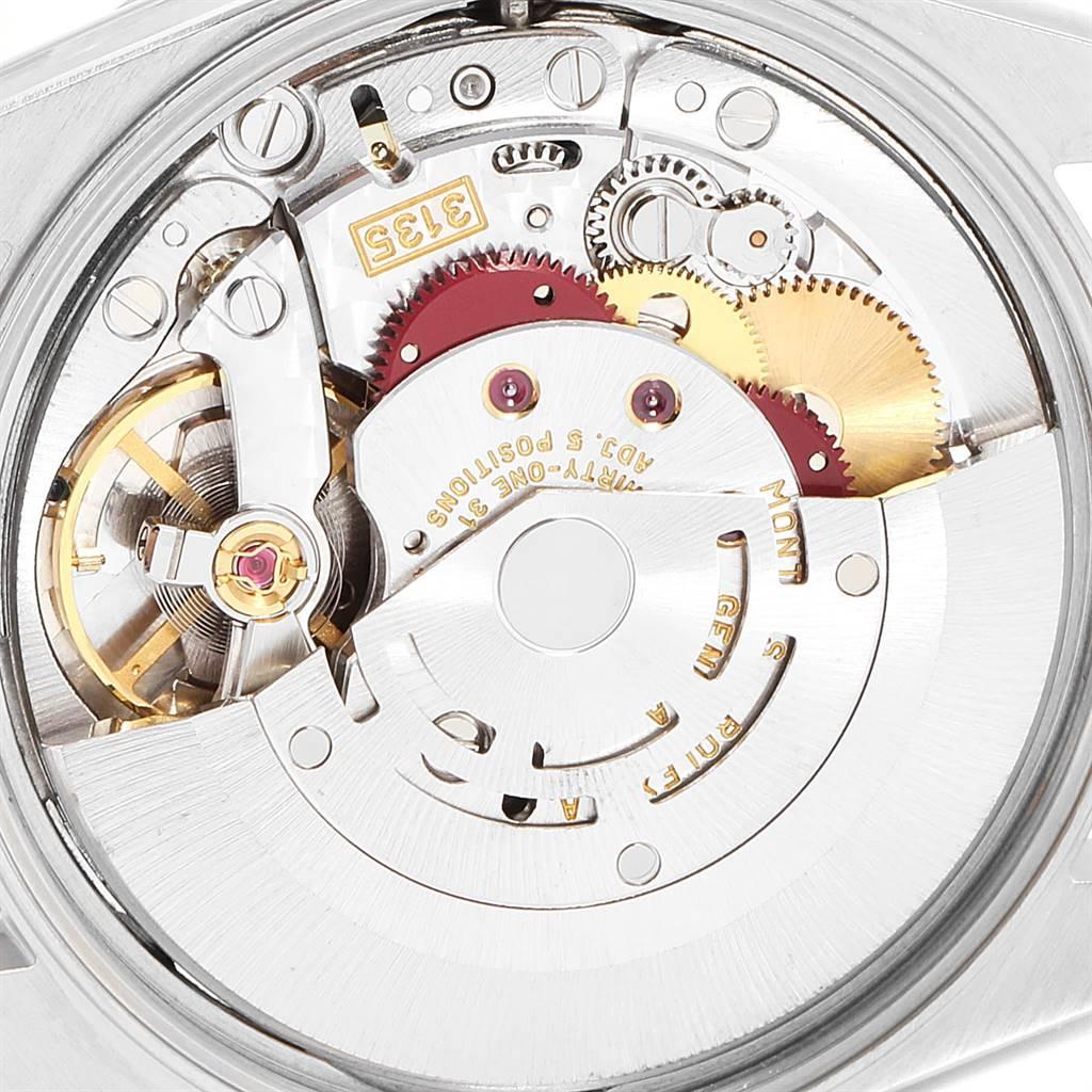 Rolex Date White Dial Engine Turned Bezel Steel Men's Watch 15210 5