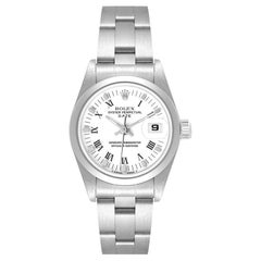 Rolex Date White Dial Oyster Bracelet Steel Ladies Watch 69160