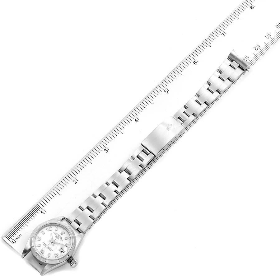 Rolex Date White Dial Oyster Bracelet Steel Ladies Watch 79190 6