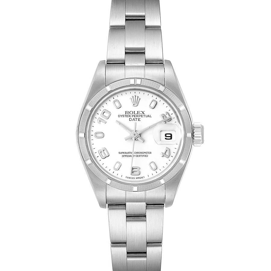 Rolex Date White Dial Oyster Bracelet Steel Ladies Watch 79190