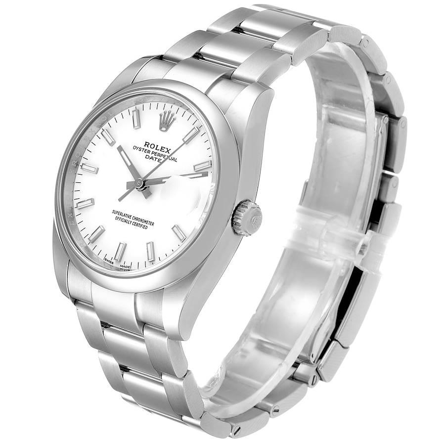 Rolex Date White Dial Oyster Bracelet Steel Men's Watch 115200 Box Card For Sale 1