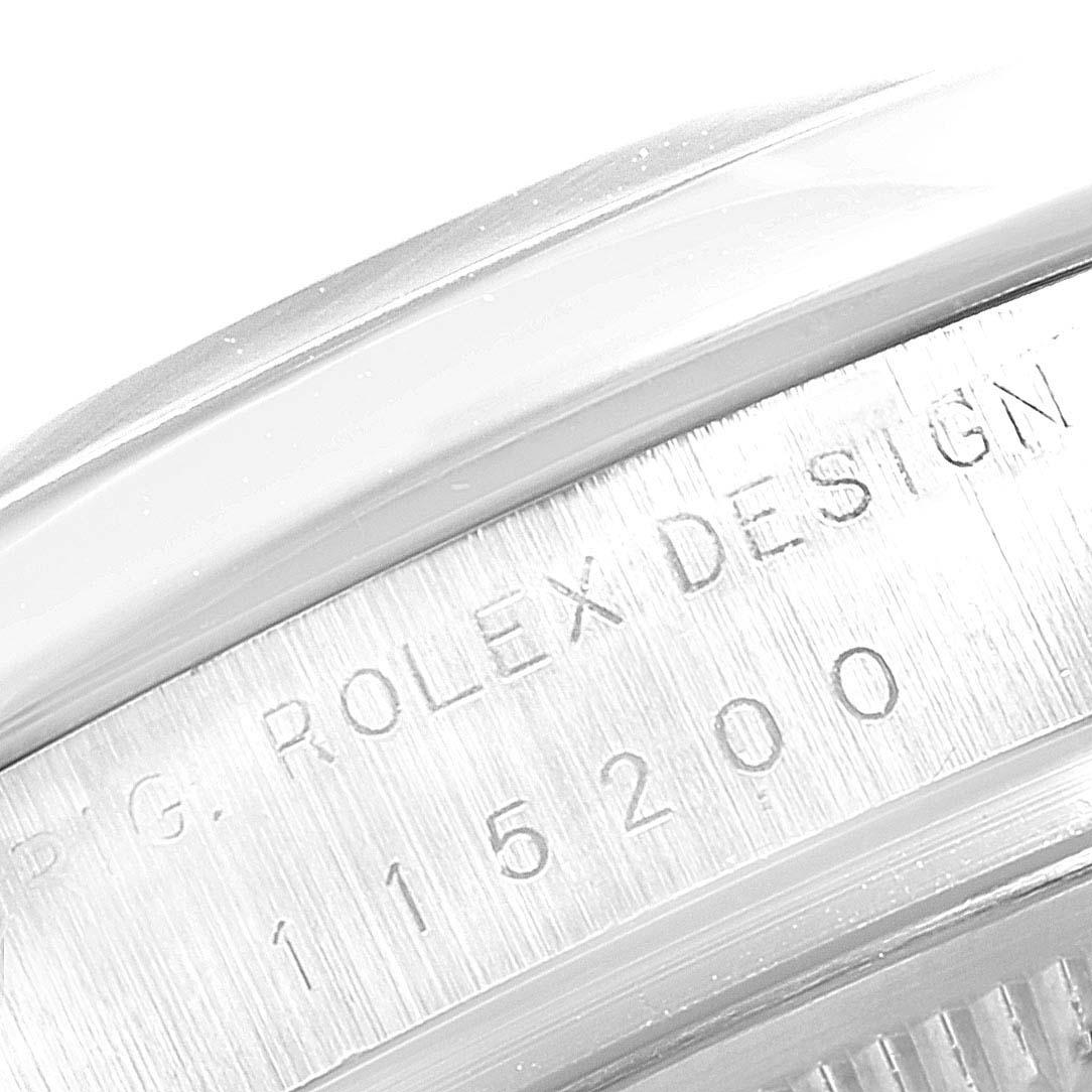 Rolex Date White Dial Oyster Bracelet Steel Men’s Watch 115200 For Sale 3