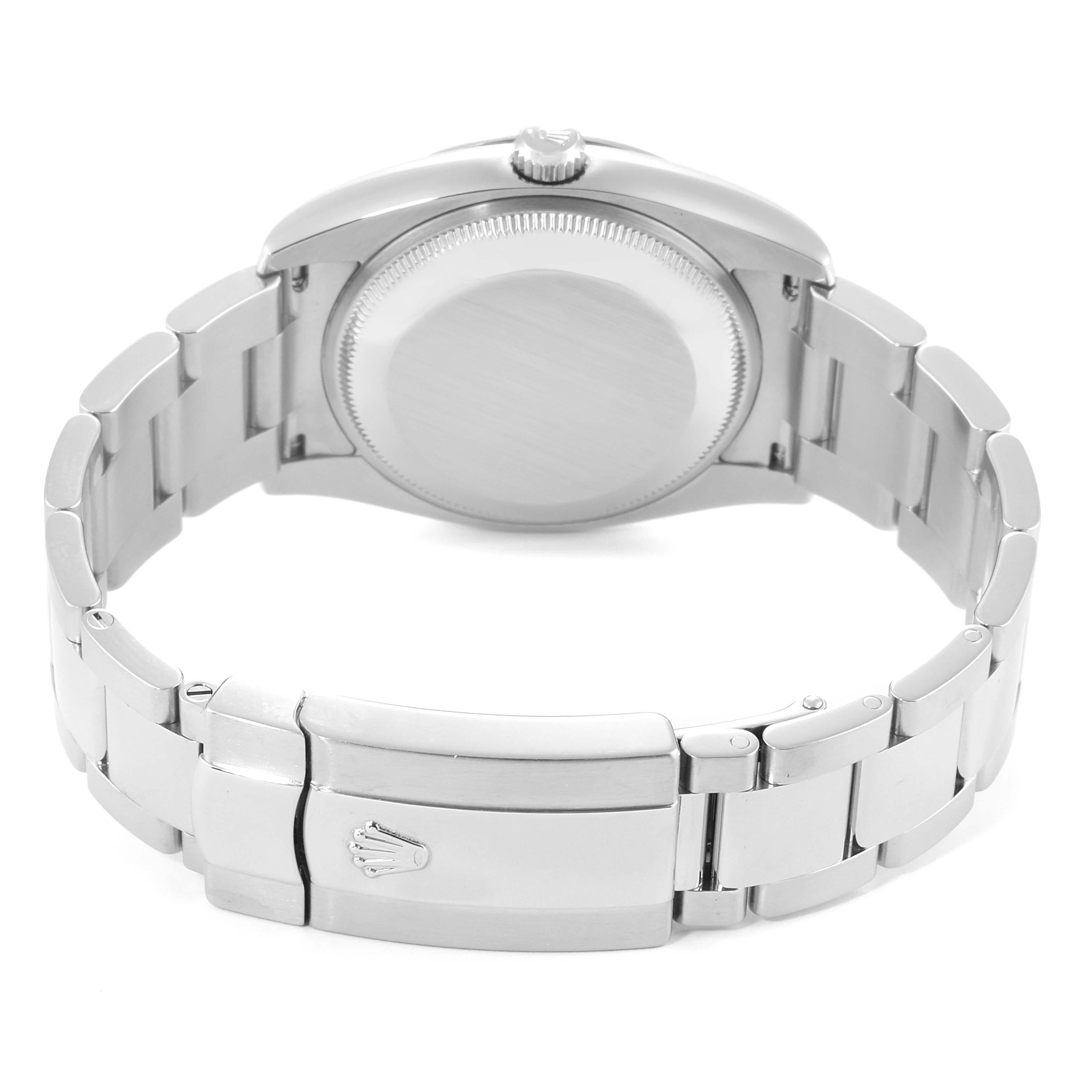 Rolex Date White Dial Oyster Bracelet Steel Men’s Watch 115200 1