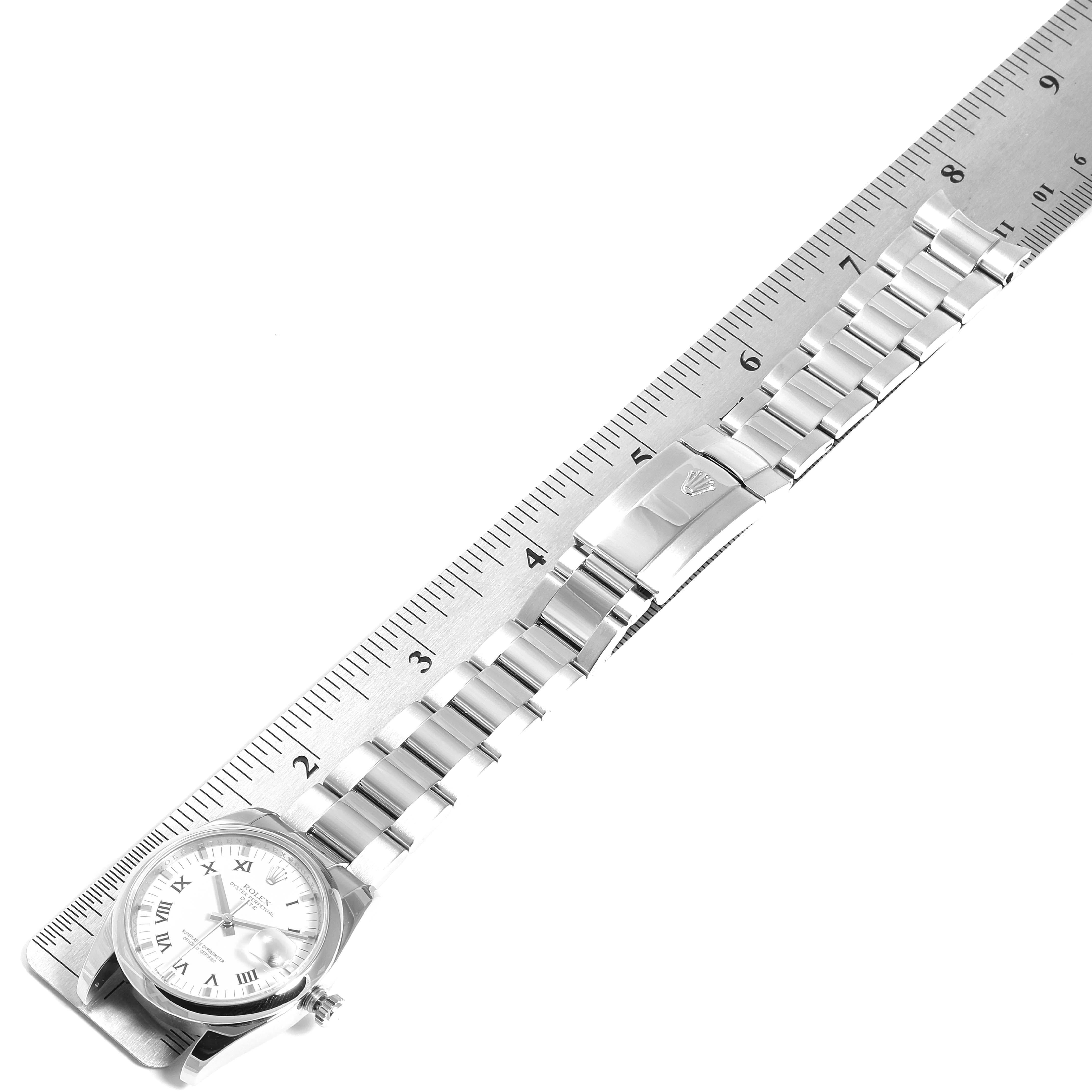 Rolex Date White Dial Oyster Bracelet Steel Men’s Watch 115200 2