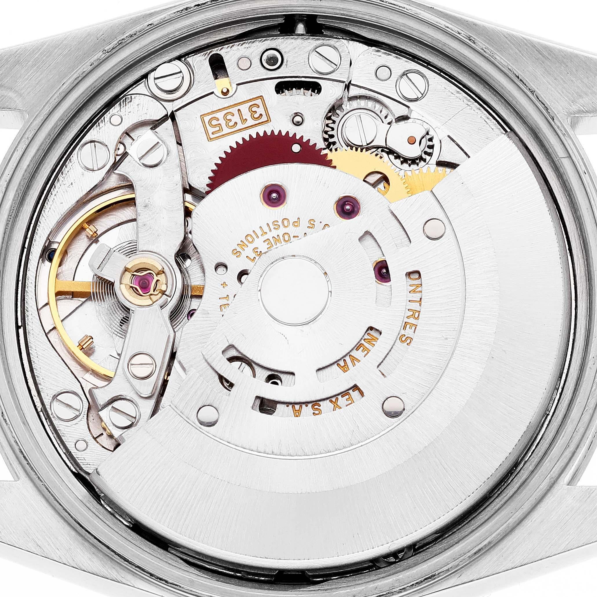 Rolex Date Cadran blanc Bracelet Oyster Acier Montre Homme 15200 en vente 3