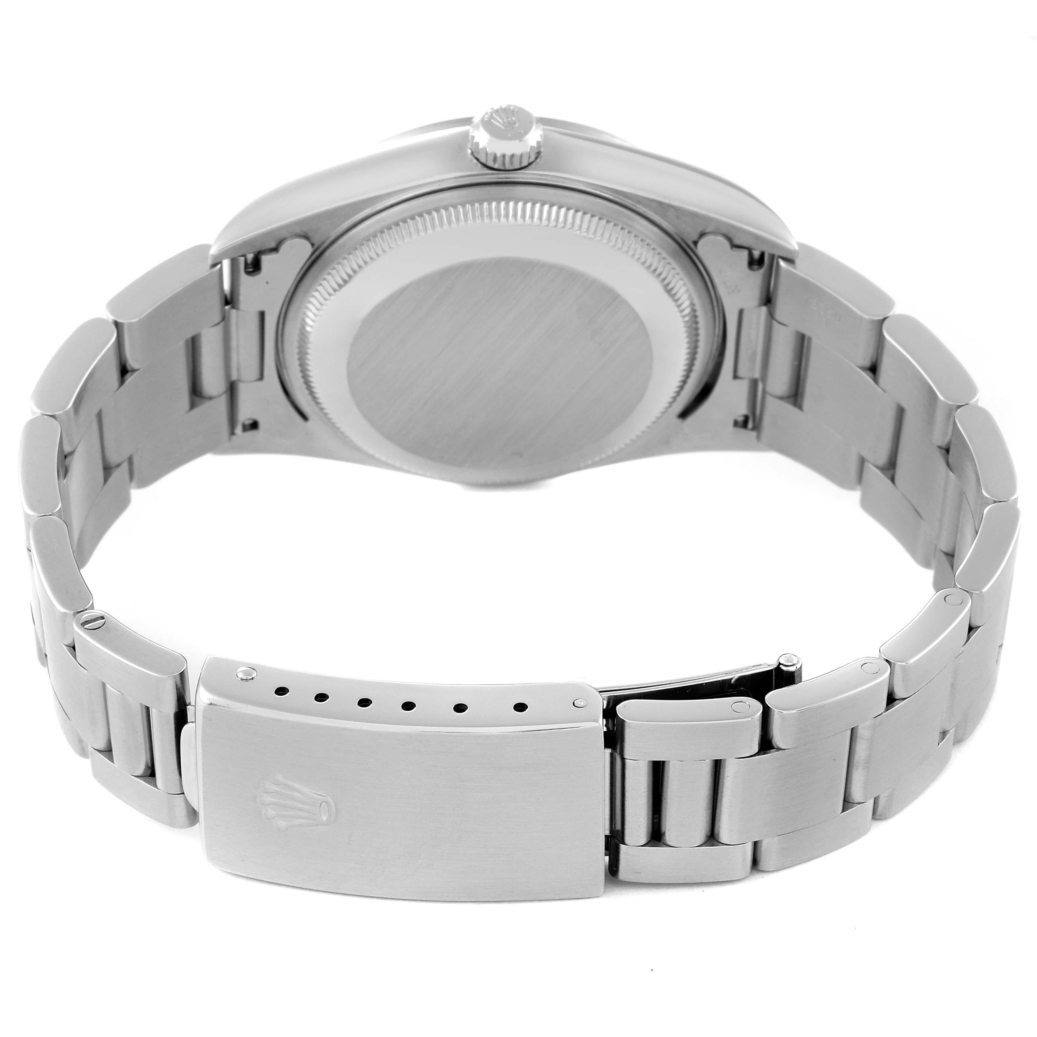 Rolex Date Cadran blanc Bracelet Oyster Acier Montre Homme 15200 en vente 5