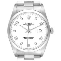 Rolex Date White Dial Oyster Bracelet Steel Mens Watch 15200