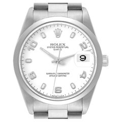 Rolex Date White Dial Oyster Bracelet Steel Mens Watch 15200