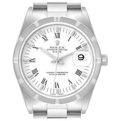 Rolex Montre pour hommes 15210 avec cadran blanc et bracelet Oyster Bracelet en acier