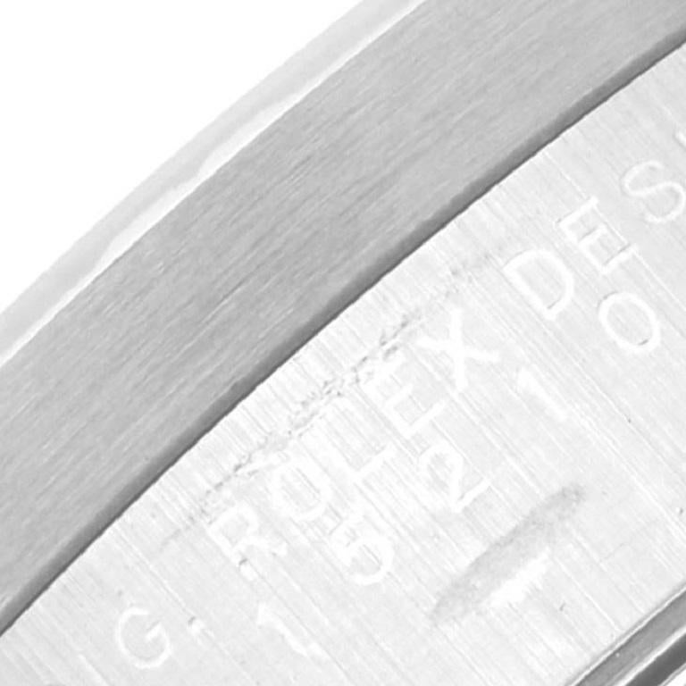 Rolex Date Weißes Oyster-Armband Stahl-Herrenuhr mit Zifferblatt 15210 im Zustand „Hervorragend“ im Angebot in Atlanta, GA