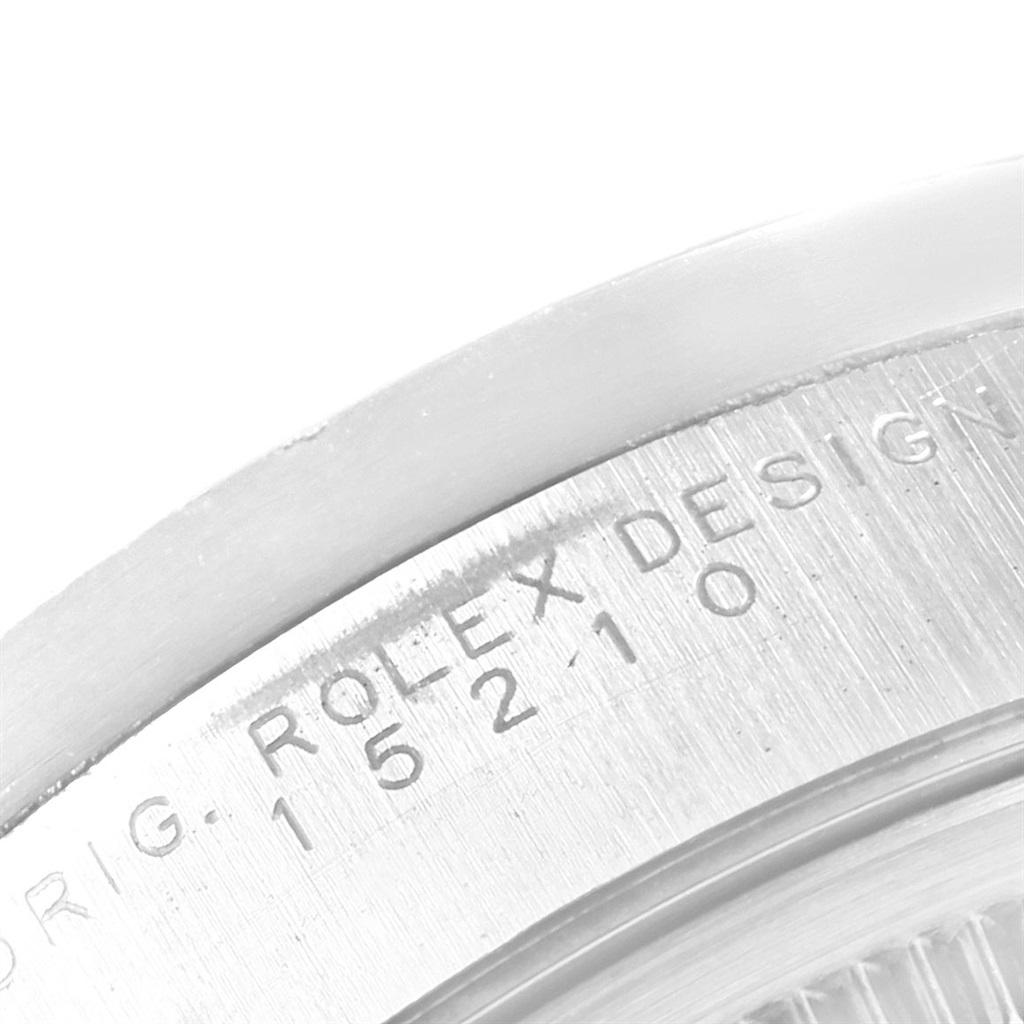Rolex Date White Dial Oyster Bracelet Steel Men's Watch 15210 2